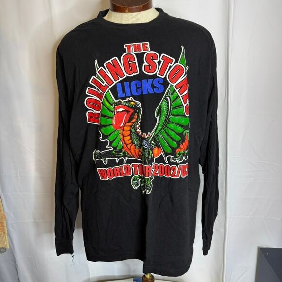 Rolling Stones Licks Tour 2002/03 Dragon Graphic Long Sleeve Shirt XXL USA - Picture 1 of 8